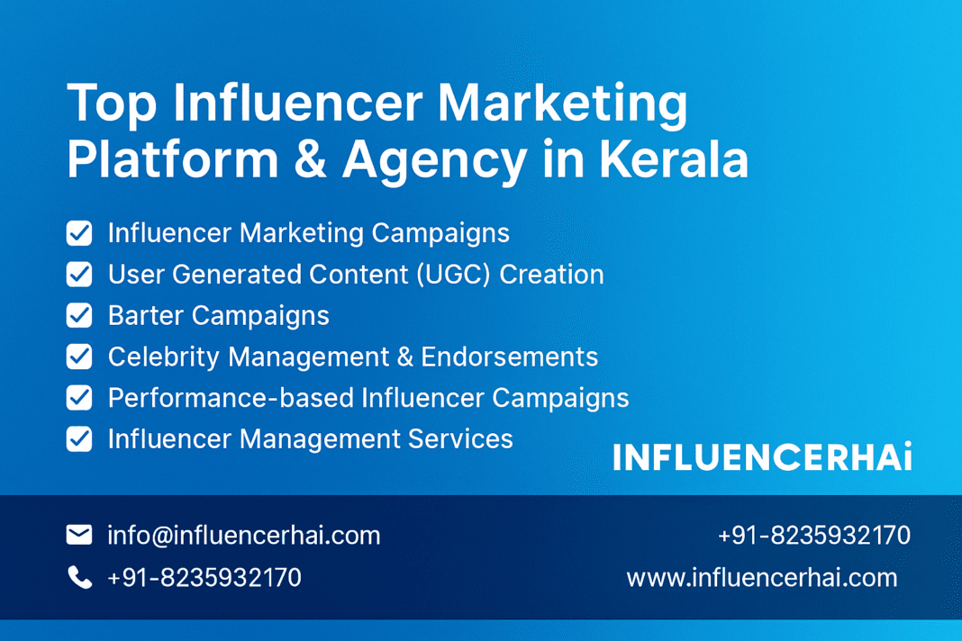 Top Influencer Marketing Platform & Agency in Kerala – InfluencerHai Services Banner
