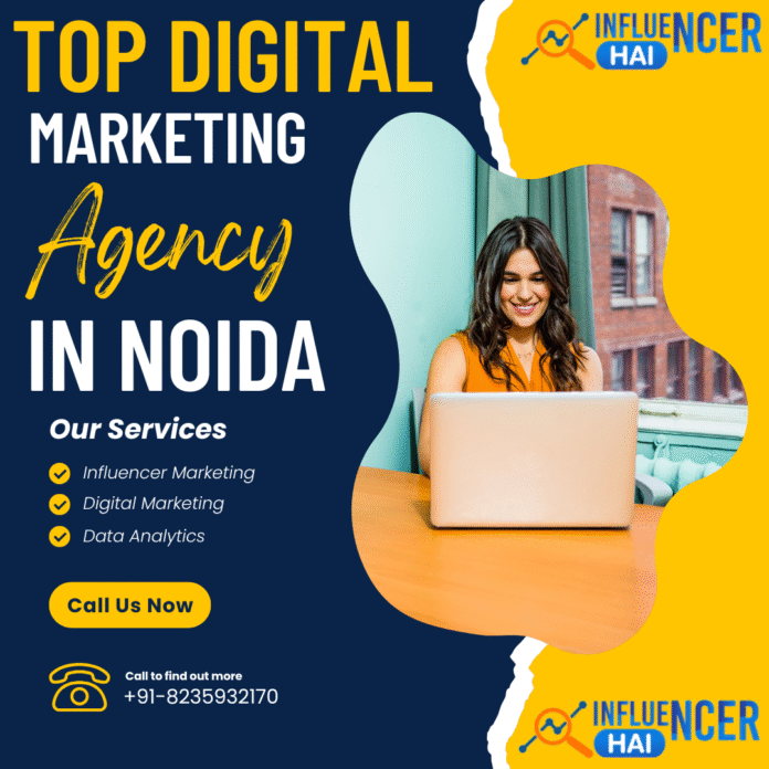 Professional banner showing top digital marketing agency in Noida – InfluencerHai with SEO, PPC, influencer marketing, and social media services Professional banner showing top digital marketing agency in Noida – InfluencerHai with SEO, PPC, influencer marketing, and social media services