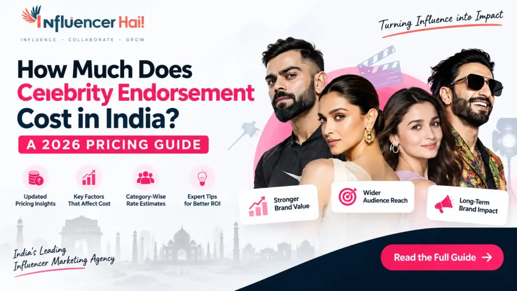 How Much Does Celebrity Endorsement Cost in India? A 2026 Pricing Guide